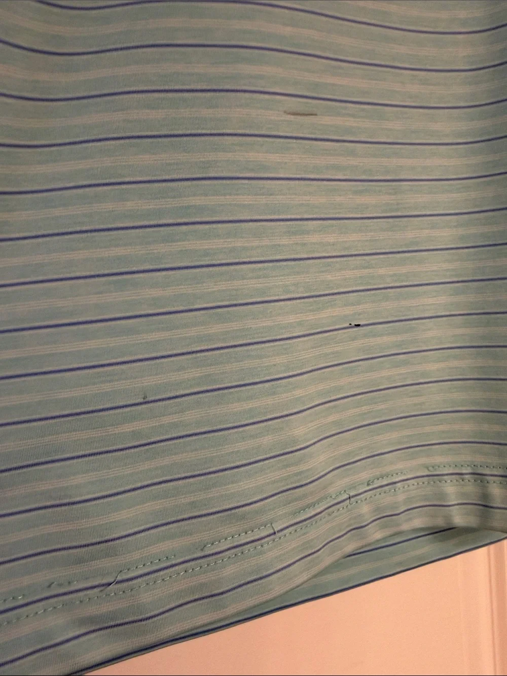 Vineyard Vines Men's Striped Polo in Aqua and Blue (kids large)